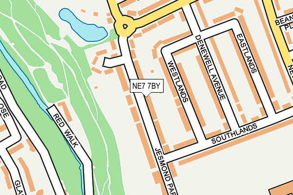 NE7 7BY map - OS OpenMap – Local (Ordnance Survey)