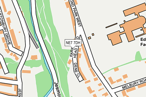 NE7 7DH map - OS OpenMap – Local (Ordnance Survey)