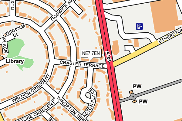 NE7 7EN map - OS OpenMap – Local (Ordnance Survey)