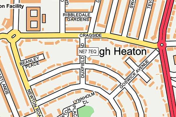 NE7 7EQ map - OS OpenMap – Local (Ordnance Survey)