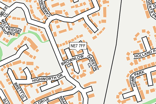 NE7 7FF map - OS OpenMap – Local (Ordnance Survey)