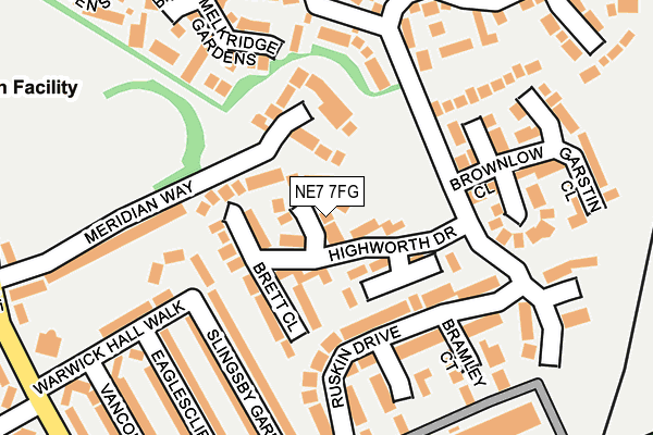 NE7 7FG map - OS OpenMap – Local (Ordnance Survey)