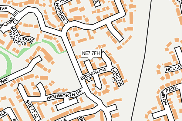 NE7 7FH map - OS OpenMap – Local (Ordnance Survey)