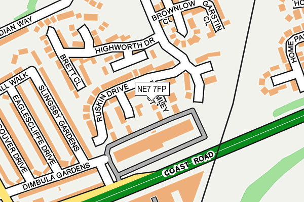 NE7 7FP map - OS OpenMap – Local (Ordnance Survey)