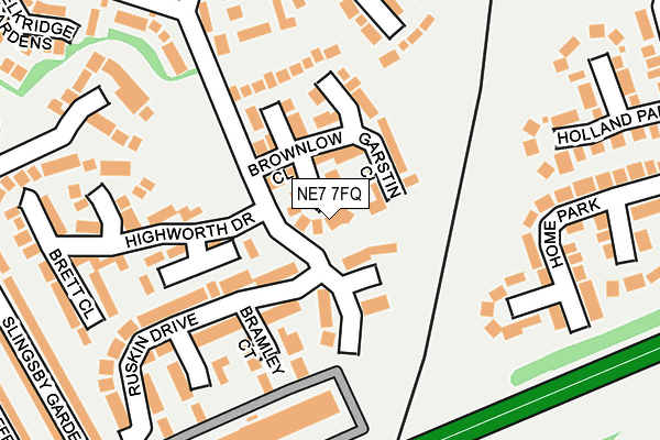 NE7 7FQ map - OS OpenMap – Local (Ordnance Survey)