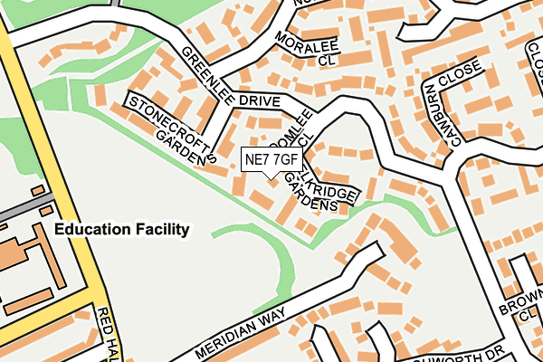 NE7 7GF map - OS OpenMap – Local (Ordnance Survey)