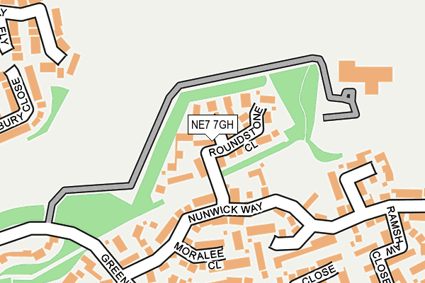 NE7 7GH map - OS OpenMap – Local (Ordnance Survey)