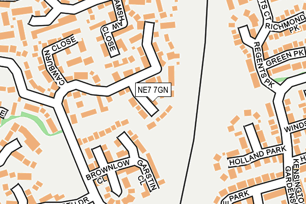 NE7 7GN map - OS OpenMap – Local (Ordnance Survey)