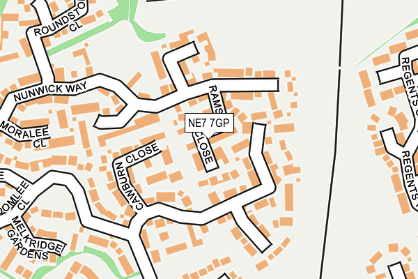 NE7 7GP map - OS OpenMap – Local (Ordnance Survey)