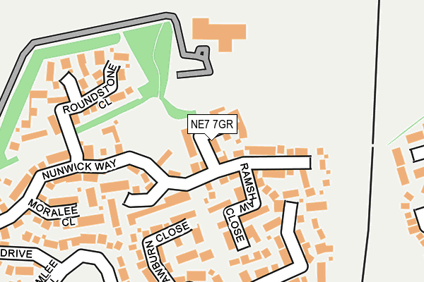 NE7 7GR map - OS OpenMap – Local (Ordnance Survey)