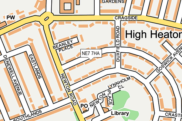 NE7 7HA map - OS OpenMap – Local (Ordnance Survey)