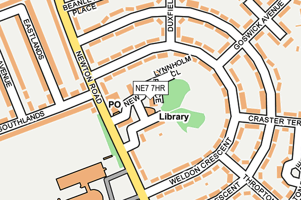 NE7 7HR map - OS OpenMap – Local (Ordnance Survey)