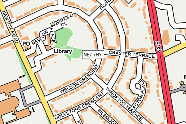 NE7 7HY map - OS OpenMap – Local (Ordnance Survey)