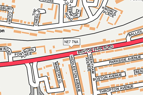 NE7 7NA map - OS OpenMap – Local (Ordnance Survey)