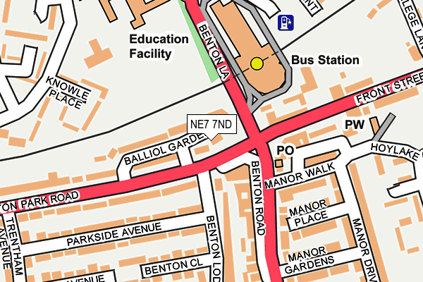 NE7 7ND map - OS OpenMap – Local (Ordnance Survey)