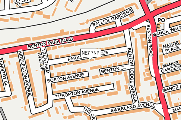 NE7 7NP map - OS OpenMap – Local (Ordnance Survey)