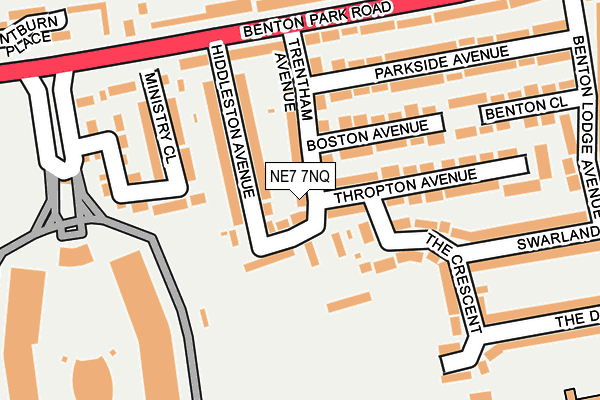 NE7 7NQ map - OS OpenMap – Local (Ordnance Survey)