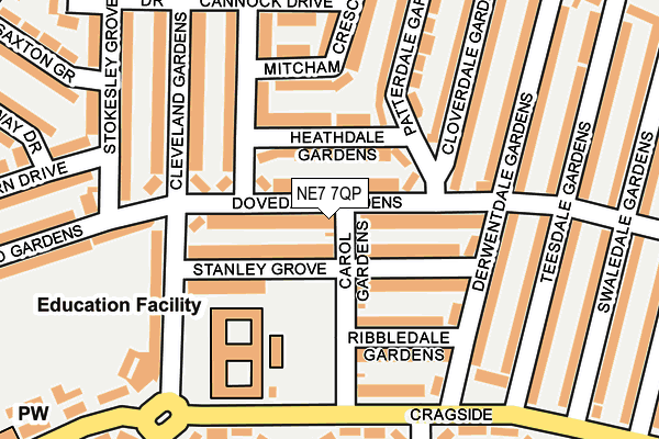 NE7 7QP map - OS OpenMap – Local (Ordnance Survey)