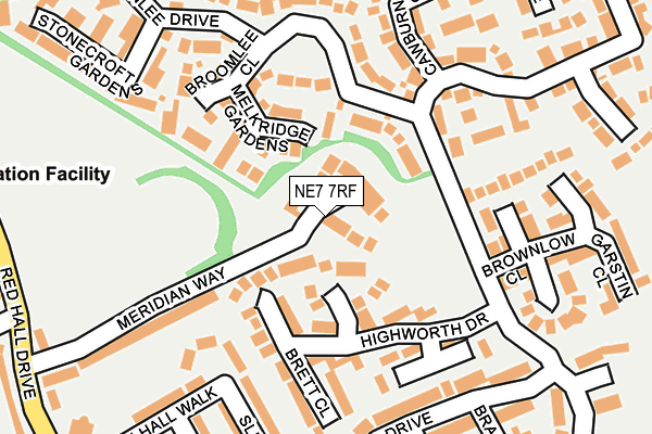 NE7 7RF map - OS OpenMap – Local (Ordnance Survey)