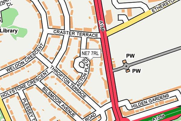 NE7 7RL map - OS OpenMap – Local (Ordnance Survey)