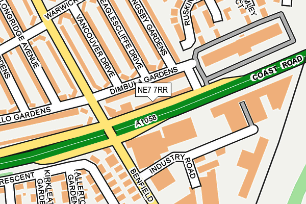 NE7 7RR map - OS OpenMap – Local (Ordnance Survey)