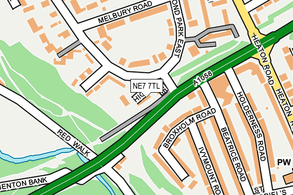 NE7 7TL map - OS OpenMap – Local (Ordnance Survey)
