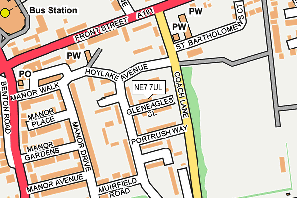 NE7 7UL map - OS OpenMap – Local (Ordnance Survey)