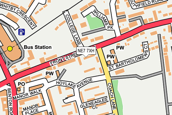 NE7 7XH map - OS OpenMap – Local (Ordnance Survey)