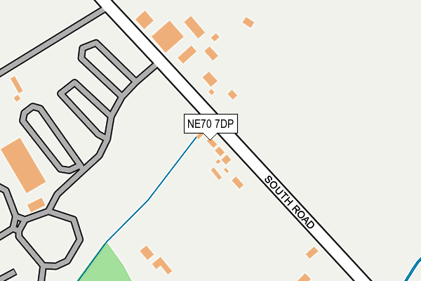 NE70 7DP map - OS OpenMap – Local (Ordnance Survey)