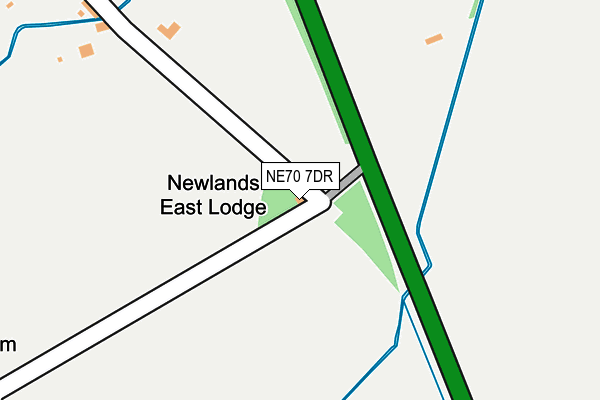 NE70 7DR map - OS OpenMap – Local (Ordnance Survey)