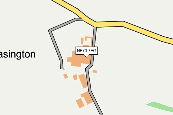 NE70 7EG map - OS OpenMap – Local (Ordnance Survey)