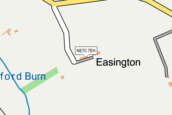 NE70 7EH map - OS OpenMap – Local (Ordnance Survey)