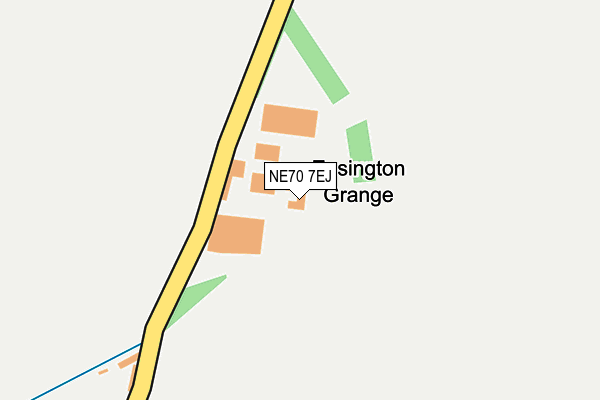 NE70 7EJ map - OS OpenMap – Local (Ordnance Survey)
