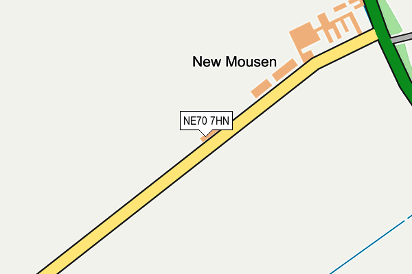NE70 7HN map - OS OpenMap – Local (Ordnance Survey)