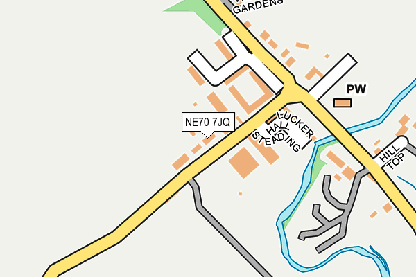 NE70 7JQ map - OS OpenMap – Local (Ordnance Survey)