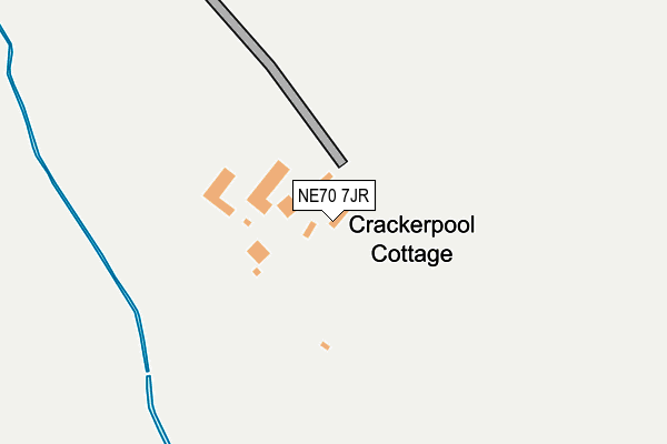 NE70 7JR map - OS OpenMap – Local (Ordnance Survey)