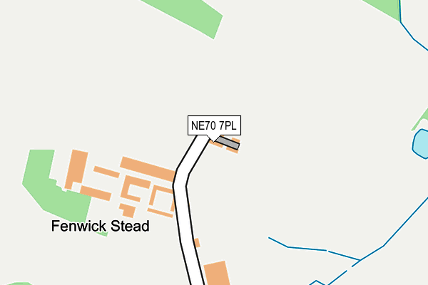 NE70 7PL map - OS OpenMap – Local (Ordnance Survey)