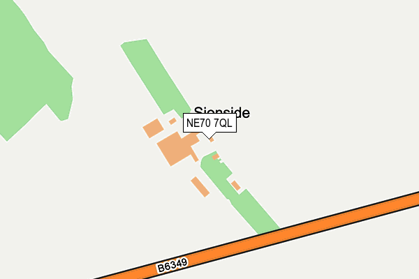 NE70 7QL map - OS OpenMap – Local (Ordnance Survey)