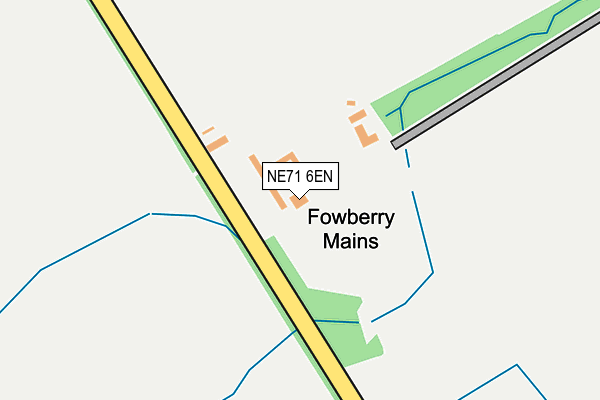 NE71 6EN map - OS OpenMap – Local (Ordnance Survey)