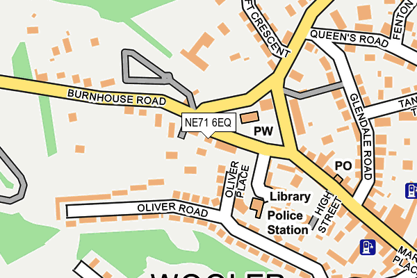 NE71 6EQ map - OS OpenMap – Local (Ordnance Survey)