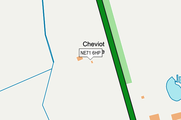 NE71 6HP map - OS OpenMap – Local (Ordnance Survey)