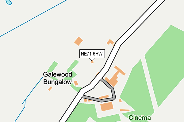 NE71 6HW map - OS OpenMap – Local (Ordnance Survey)