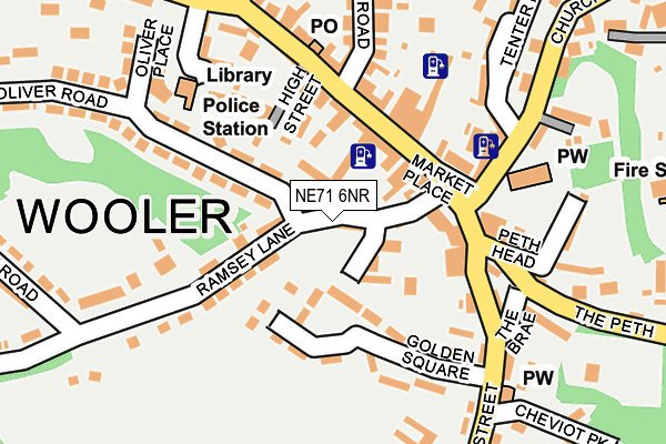 NE71 6NR map - OS OpenMap – Local (Ordnance Survey)