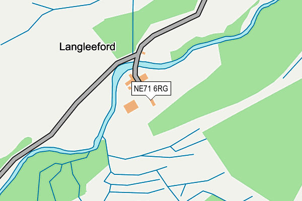 NE71 6RG map - OS OpenMap – Local (Ordnance Survey)