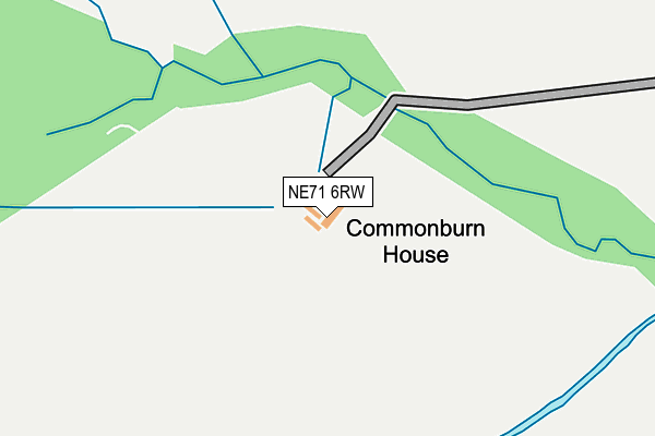 NE71 6RW map - OS OpenMap – Local (Ordnance Survey)