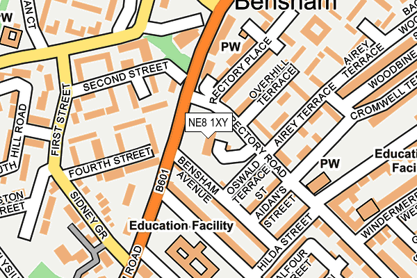 NE8 1XY map - OS OpenMap – Local (Ordnance Survey)