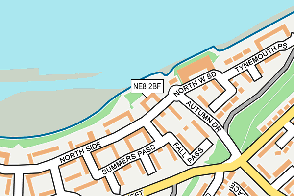 NE8 2BF map - OS OpenMap – Local (Ordnance Survey)