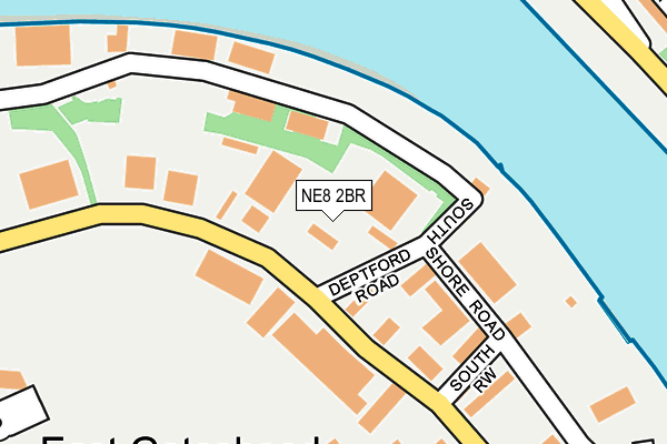 NE8 2BR map - OS OpenMap – Local (Ordnance Survey)
