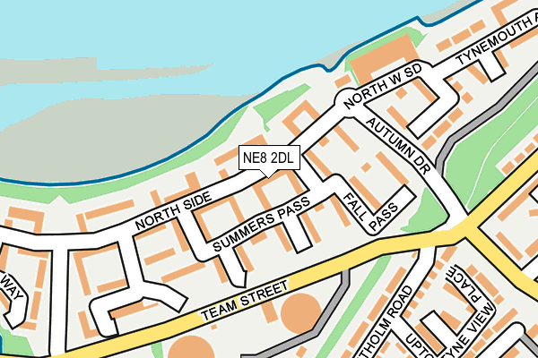 NE8 2DL map - OS OpenMap – Local (Ordnance Survey)