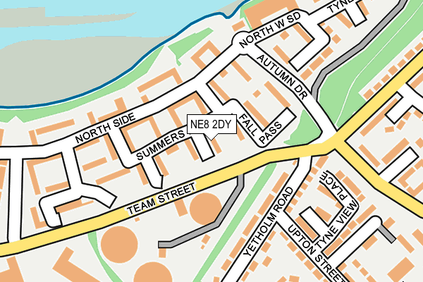 NE8 2DY map - OS OpenMap – Local (Ordnance Survey)